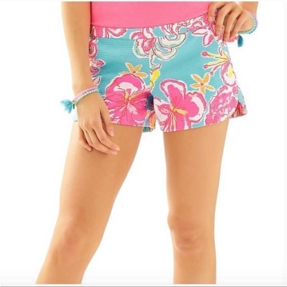 Lilly Pulitzer Addie Breakwater Blue Lolita Shirts Sz 00 EUC - Picture 1 of 7